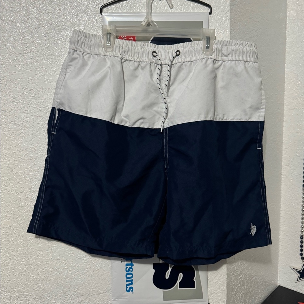 U.S. Polo Assn. White Swim Shorts